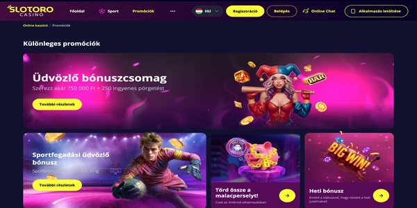 Slotoro Casino stran s pozdravnim bonusom na mobilnem telefonu